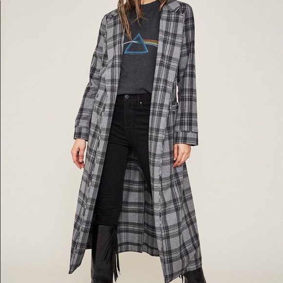 AFRM Sol Flannel Wrap Coat - Picture 2 of 4